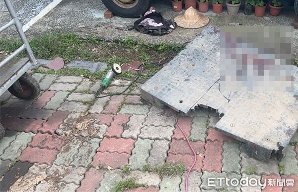 歐陽男在修繕圍籬時，不慎遭砂輪機割傷，送醫搶救宣告不治。（圖／記者陸運陞翻攝）圖片