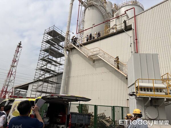 台塑林園廠發生工安事故。（圖／記者賴文萱翻攝）圖片