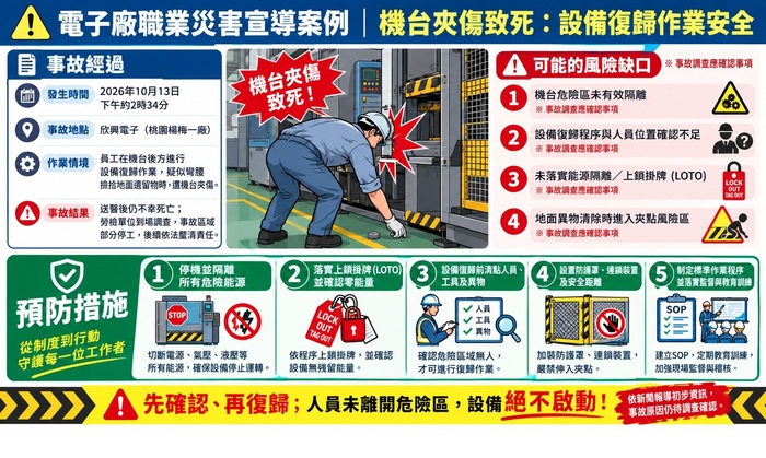 欣興電子楊梅廠13日發生重大工安意外圖片